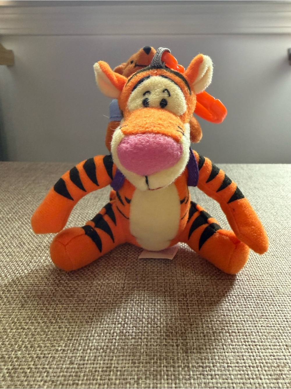 Vintage Disney Tigger & Roo Plush Backpack Clip Keychain